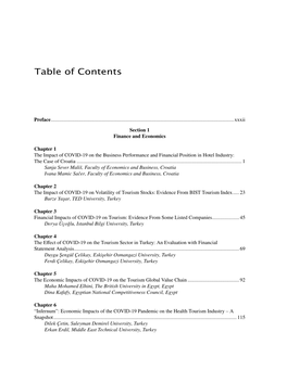 Table of Contents