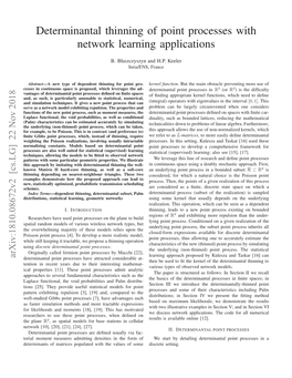 Determinantal Thinning of Point Processes with Network