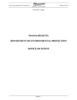 Massachusetts Department of Environmental Protection Provided by Massdep