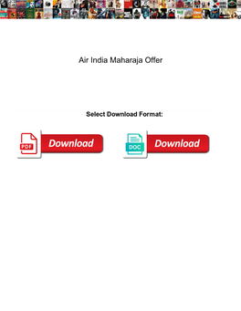 Air India Maharaja Offer