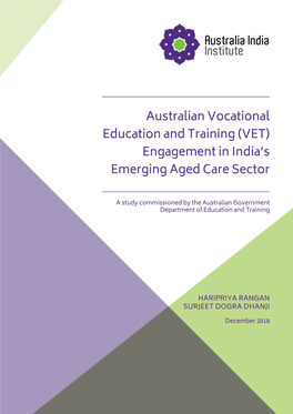 Australian Vocational Education and Training (VET) Engagement in India's Emerging Aged Care Sector