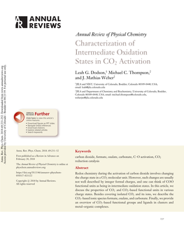 Characterization of Intermediate Oxidation States in CO2 Activation