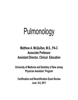 Pulmonologypulmonology