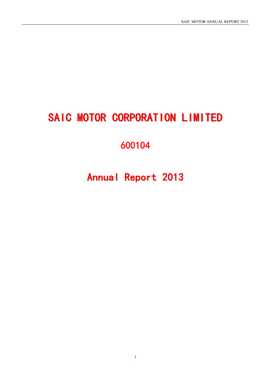 Saic Motor Corporation Limited