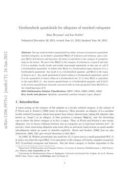 Grothendieck Quantaloids for Allegories of Enriched Categories