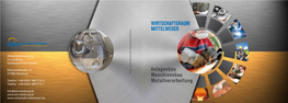 Anlagenbau Maschinenbau Metallverarbeitung