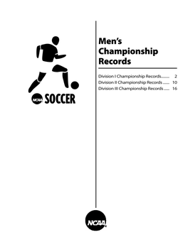 NCAA Men's Soccer Records (Championship)