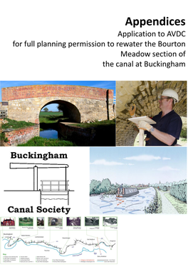 Appendices Application to AVDC for Full Planning Permission to Rewater the Bourton Meadow Section of the Canal at Buckingham Appendix A