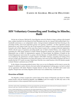 Download GHD-004 HIV Voluntary Counseling and Testing in Hinche