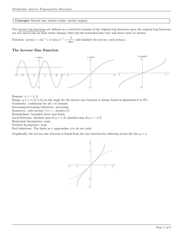 The Inverse Sine Function