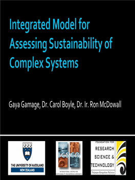 Integrated Model for Assessing Sustainability of Complex Systems
