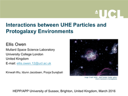 Interactions Between UHE Particles and Protogalaxy Environments