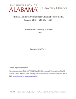 VERITAS and Multiwavelength Observations of the BL Lacertae Object 1ES 1741+196