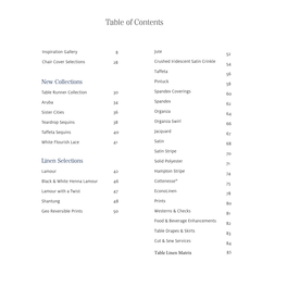 Table of Contents Table of Contents