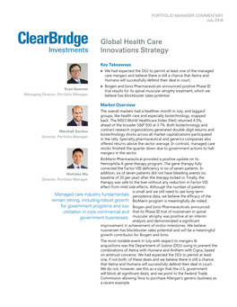 Global Health Care Innovations Strategy