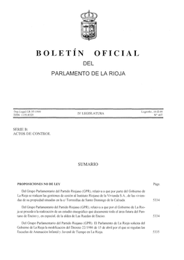 Boletin Oficial Del Parlamento De La Rioja