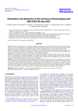 Kinematics and Dynamics of the Luminous Infrared Galaxy Pair NGC 5257/58 (Arp 240)? I