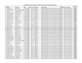 Sem-I Roll No List Final.Xlsx