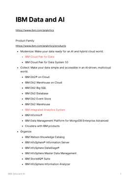 IBM Data and AI