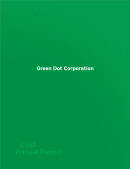 GREEN DOT CORPORATION (Exact Name of Registrant As Specified in Its Charter)