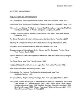 Selected Bibliography and Filmography