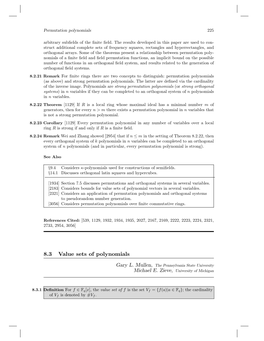 8.3 Value Sets of Polynomials