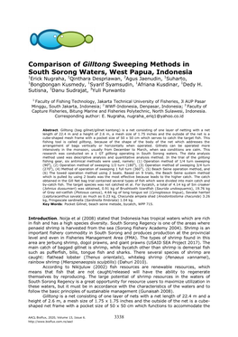 Comparison of Gilltong Sweeping Methods in South Sorong Waters