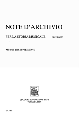 Note D'archivio