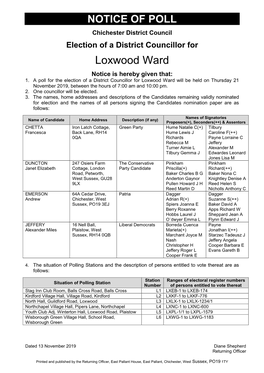 Loxwood Ward