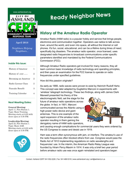 History of the Amateur Radio Operator