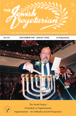 The Noah Project Chanukah & Vegetarianism Vegetarianism – An