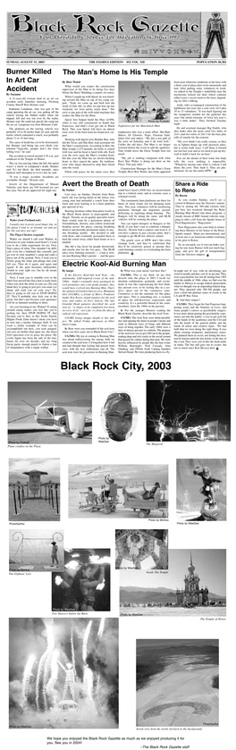 2003 Black Rock Gazette – Sunday