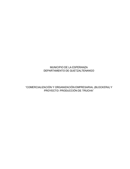 Municipio De La Esperanza Departamento De Quetzaltenango