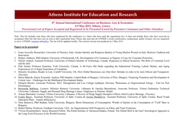 Athens Institute for Education and Research