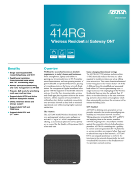 Wireless Residential Gateway ONT