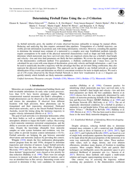 Determining Fireball Fates Using the Α–Β Criterion