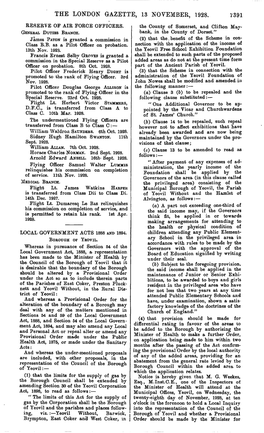 The London Gazette, 13 November, 1928. 7391 Reserve of Air Force Officers