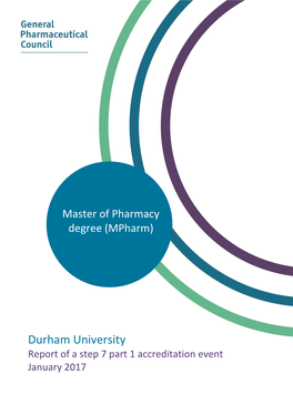 Mpharm Accreditation Report