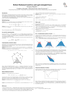 Robust Hadamard Matrices and Equi-Entangled Bases