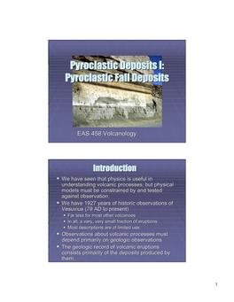 Pyroclastic Deposits I: Pyroclastic Fall Deposits