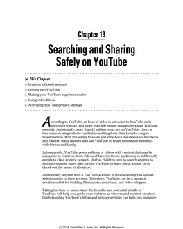 Searching and Sharing Safely on Youtube