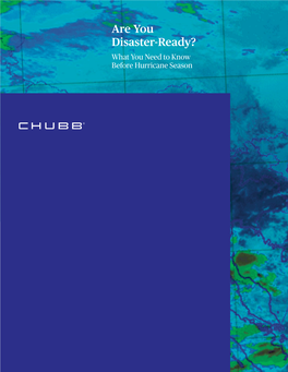 Chubb Are You Disaster Ready? White Paper 7.09.20
