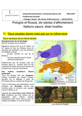 Pologne Et Russie, Dix Siècles D'affrontement. Nations Sœurs, États