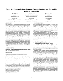 Exll: an Extremely Low-Latency Congestion Control for Mobile