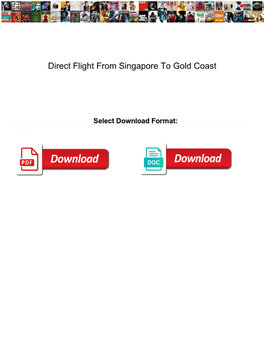 Direct Flight from Singapore to Gold Coast