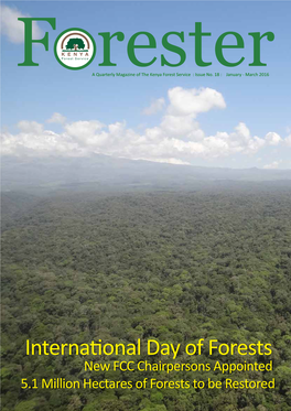 International Day of Forests New FCC Chairpersons Appointed 5.1 Million Hectares of Forests to Be Restored