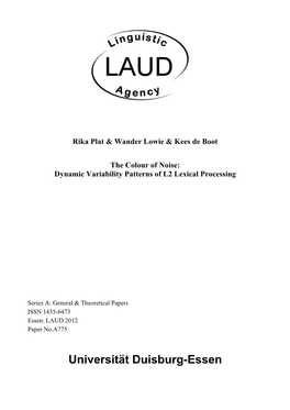 Dynamic Variability Patterns of L2 Lexical Processing