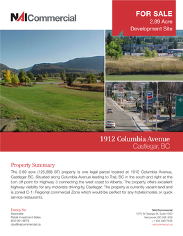 FOR SALE 2.89 Acre Development Site