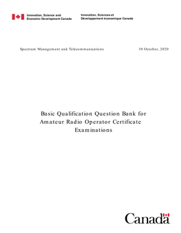 Basic Qualification Question Bank for Amateur Radio Operator Certificate