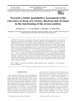 Towards a Better Quantitative Assessment of the Relevance of Deep-Sea Viruses, Bacteria and Archaea in the Functioning of the Ocean Seafloor